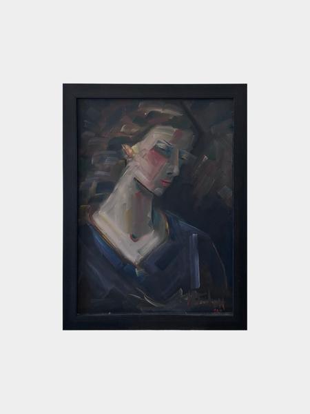 #: 12024060004<br>Subject: Portrait<br>Size: 58X78 cm<br>Frame: Framed<br>Medium: Oil Painting on Canvas<br>Year: 2011<br>For Sale