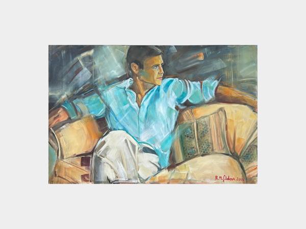 #: 12024060007<br>Subject: Portrait<br>Size: 60X90 cm<br>Frame: None<br>Medium: Oil Painting on Canvas<br>Year: 2021<br>For Sale