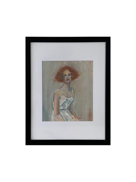 #: 12024060017<br>Subject: Portrait<br>Size: 33X43 cm<br>Frame: Framed<br>Medium: Oil Painting on Paper<br>Year: 2022<br>For Sale