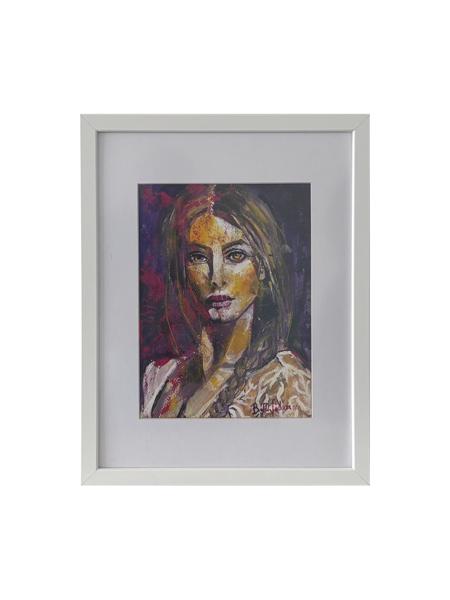 #: 12024060030<br>Subject: Portrait<br>Size: 33X43 cm<br>Frame: Framed<br>Medium: Oil Painting on Paper<br>Year: 2022<br>For Sale