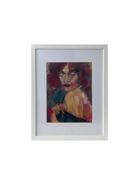 #: 12024060038<br>Subject: Portrait<br>Size: 33X43 cm<br>Frame: Framed<br>Medium: Oil Painting on Paper<br>Year: 2022<br>For Sale